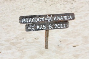 Beach Wedding Sign