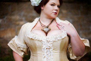 plus size vintage wedding gown, plus size victorian wedding gown