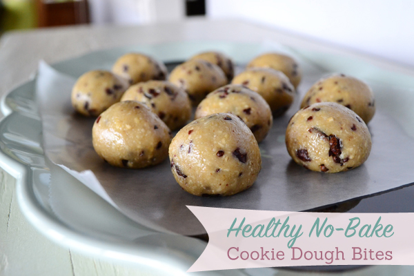 {Home Sunday} Healthy No-Bake Cookie Dough Bites