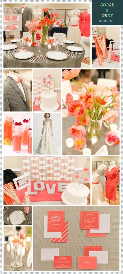 {Color Inspiration} Coral and Grey