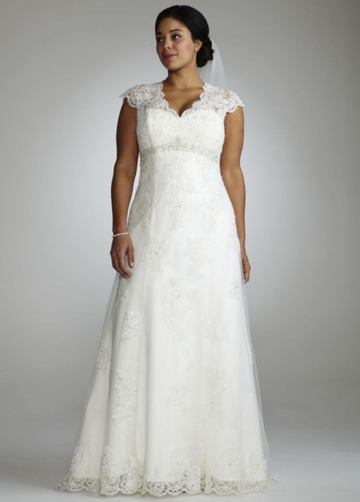 plus size bride, david's bridal