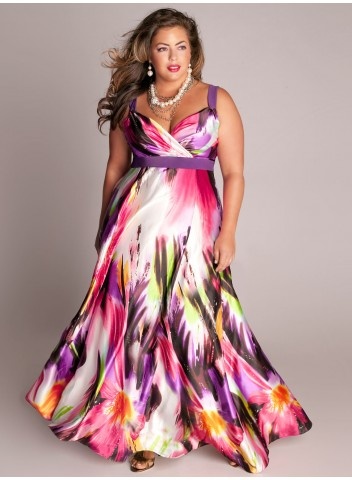  Tropical Beauty Plus Size Maxi Dress 