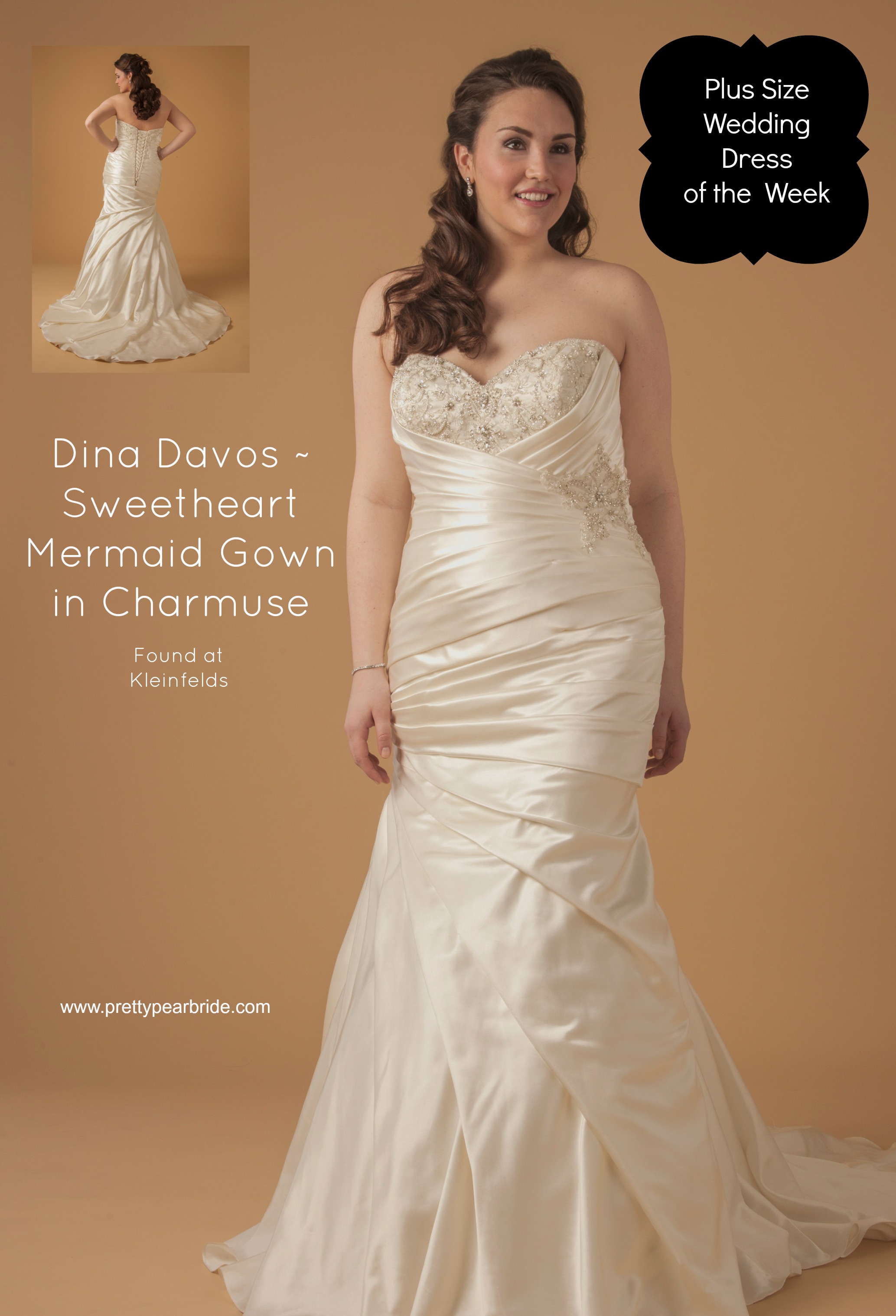 {Plus Size Wedding Dress of the Week} Dina Davos ~ Sweetheart Mermaid Dress