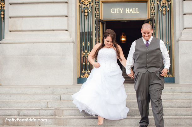 Real Curvy Wedding Stunning San Fran City Hall Elopement by Dana