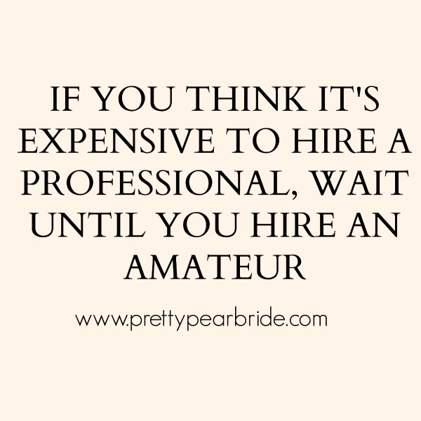 {Wedding Tip Thursday} Think twice about hiring an amateur