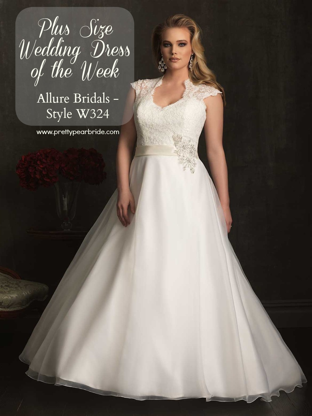 Plus Size Wedding Dress of the Week} Allure Bridal - Style W324 - The  Pretty Pear Bride - Plus Size Bridal Magazine