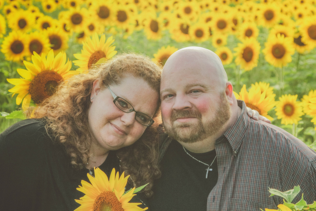 {Curvy Engagement} Sunflower and Mickey Mouse Engagement | Captured by Carrie Photography