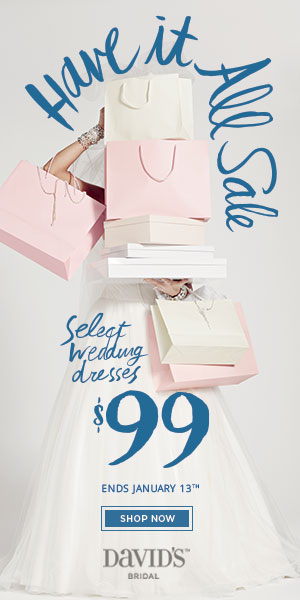 $50-$200 off Plus Size Wedding Gowns from David's Bridal - The