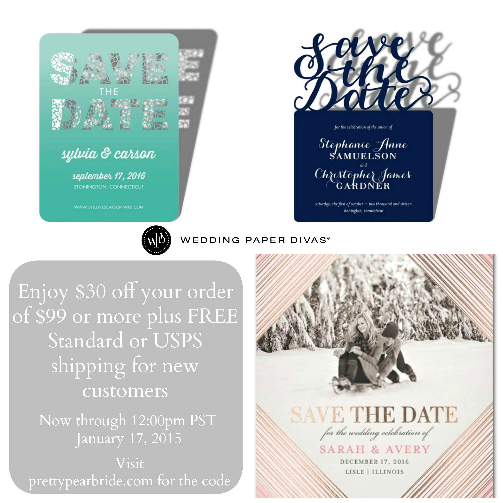 {Friday Find} Enjoy $30 off your order of $99 or more from Wedding Paper Divas