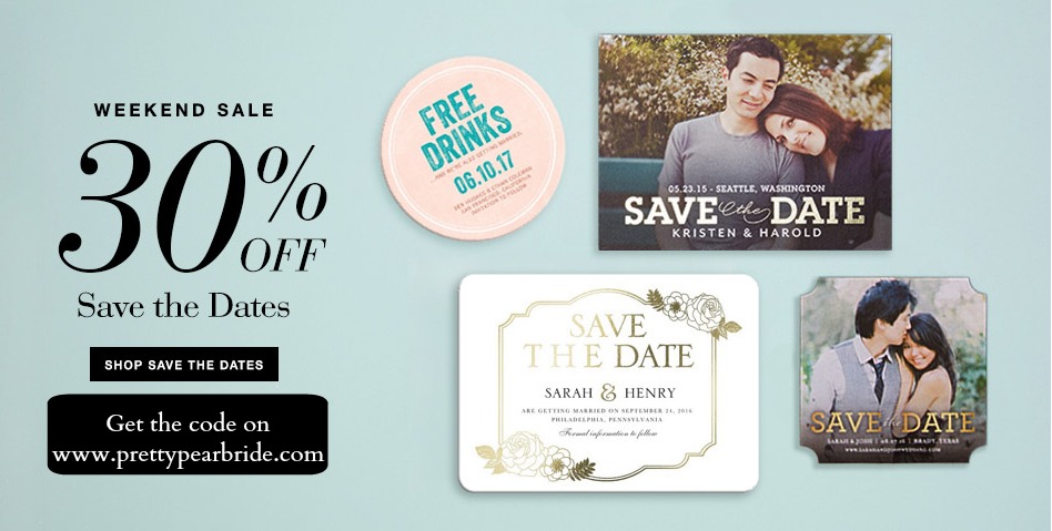 {Friday Find} 30% Off Save the Dates | Wedding Paper Divas