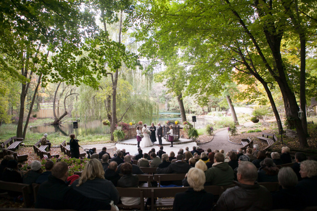 Fall garden wedding with a brunch reception