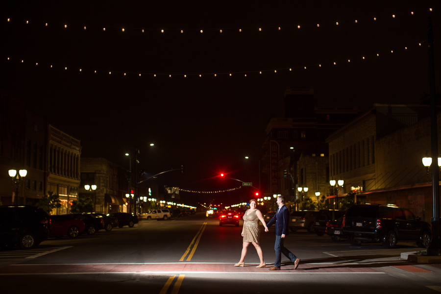 day to night engagement session with a plus size bride