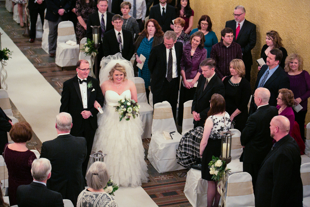 Elegant Navy, Gold and Emerald Winter Wedding in Indiana featuring a plus size bride