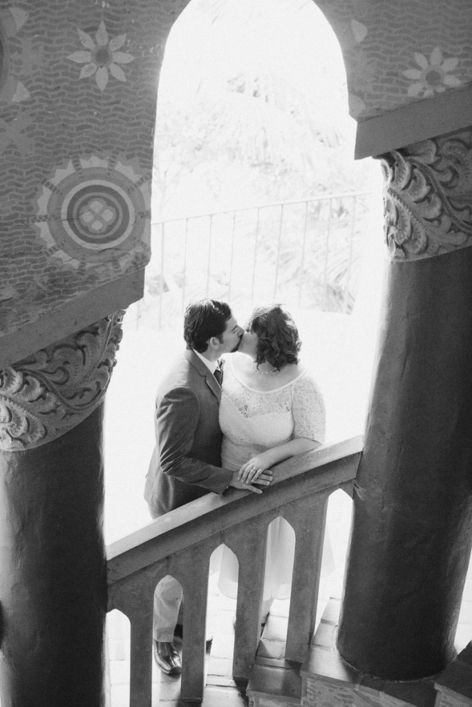 plus size bride in a modern vintage courthouse wedding 