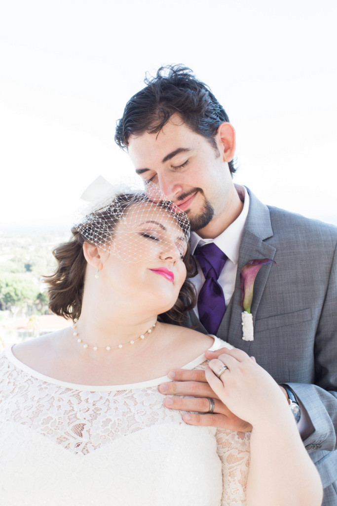 plus size bride in a modern vintage courthouse wedding 