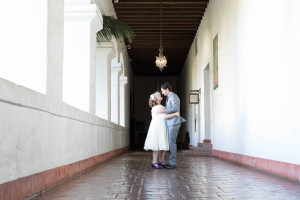 plus size bride in a modern vintage courthouse wedding