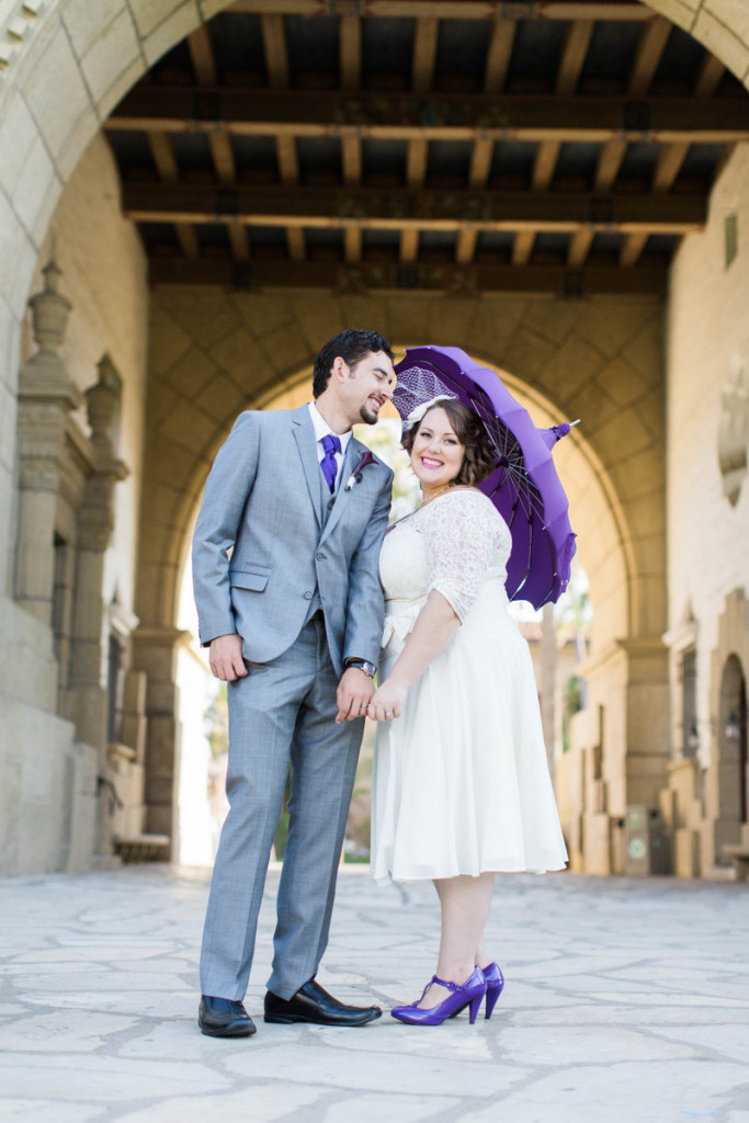 plus size bride in a modern vintage courthouse wedding 