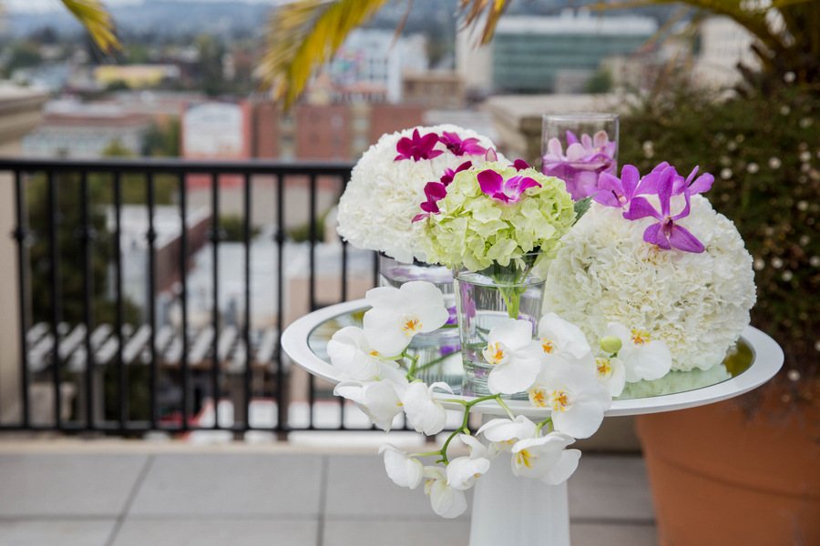 Purple rooftop wedding in california 