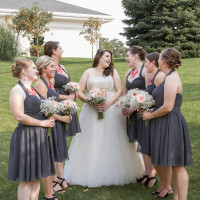 {Real Plus Size Wedding} Gray and Coral DIY Wedding in Minnesota | Twin Lens Wedding