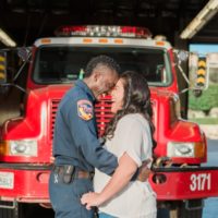 Engagement | Fire Station Downtown Engagement in California | Stevie Dee Photography | Pretty Pear Bride