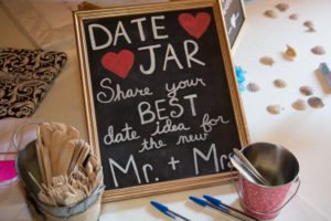 wedding day signs, chalkboard, date jar