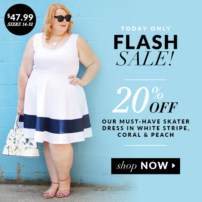 LIFESTYLE | Flash Sale on Striped Skater Dresses TODAY ONLY – 20% off | Society Plus