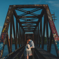 ENGAGEMENT | Canadian Engagment Session at Prince of Wales Train Bridge  | Kymberlie Dozois Photography