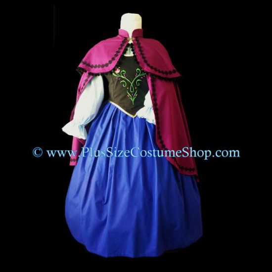 plus size anna frozen costume