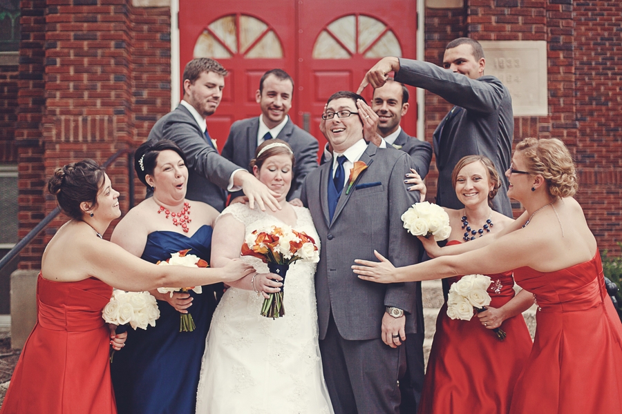 REAL WEDDING | Navy and Orange Fall Wedding in Ohio | Sara Babcock Photography | Pretty Pear Bride