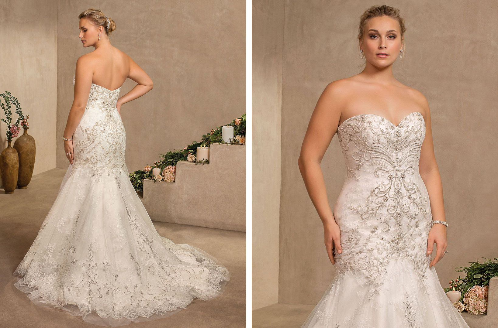 Plus Size Wedding Dress Collection | Casablanca Bridal Wedding Dresses Under $1500 | Pretty Pear Bride