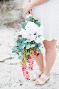 plus size bride, spring elopement, beach styled shoot