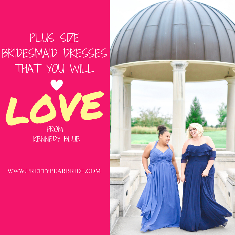 Plus Size Bridesmaid Dresses from Kennedy Blue - The Pretty Pear Bride -  Plus Size Bridal Magazine