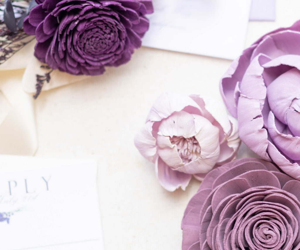 purple bridal bouquet 