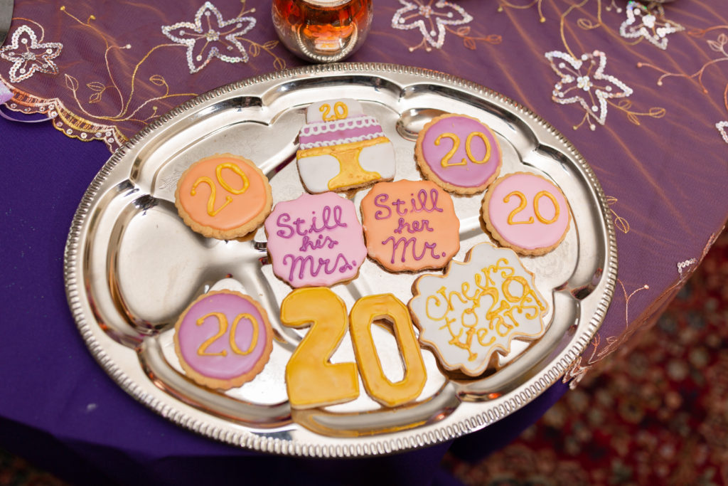 20 anniversary wedding cookies 