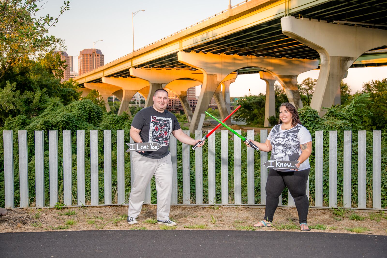 Engagement | Star Wars Engagement Session at Richmond Flood Wall