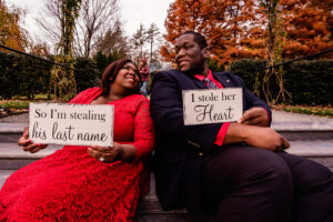 Black and Red Engagement Session in Pennsylvania | Pretty Pear Bride