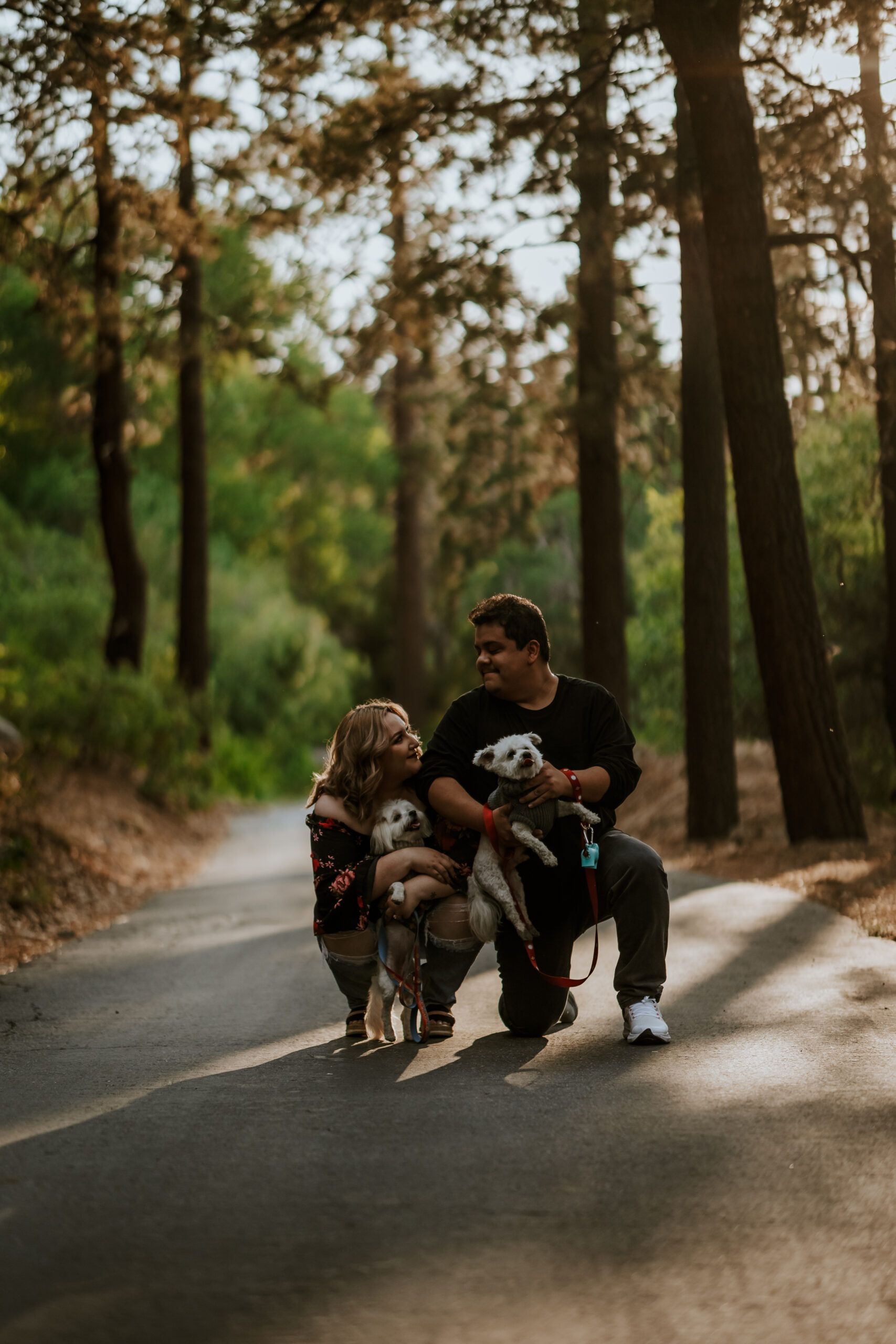 Puppy Love: Plus Size Engagement Session with Dogs | Pretty Pear Bride