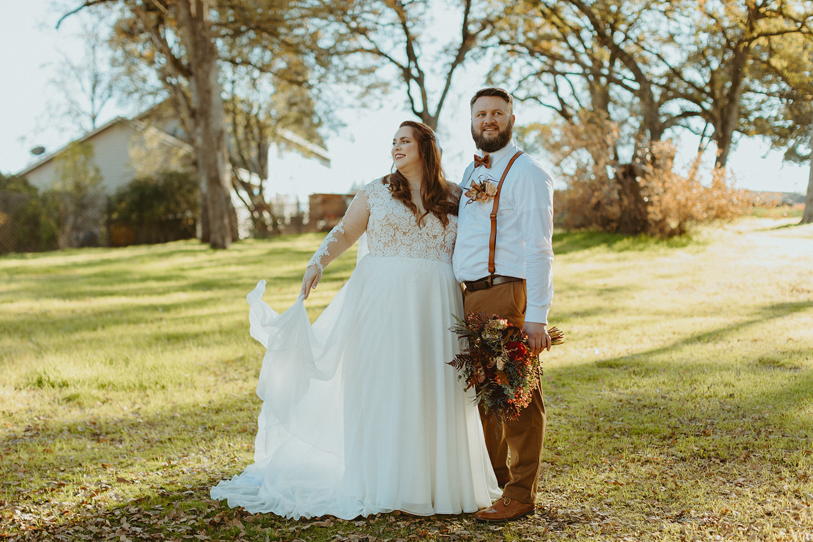 Plus Size Bride Stuns in Fall Boho California Wedding