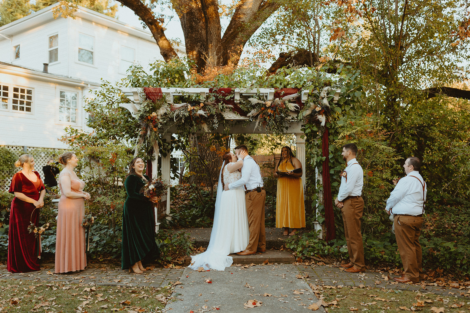 Plus Size Bride Stuns in Fall Boho California Wedding