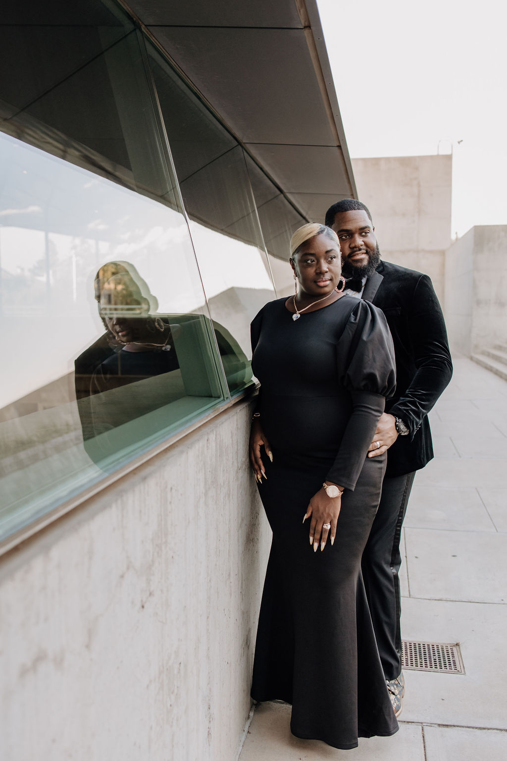 Modern and Elegant Plus Size Power Couple Engagement Session | Pretty Pear Bride