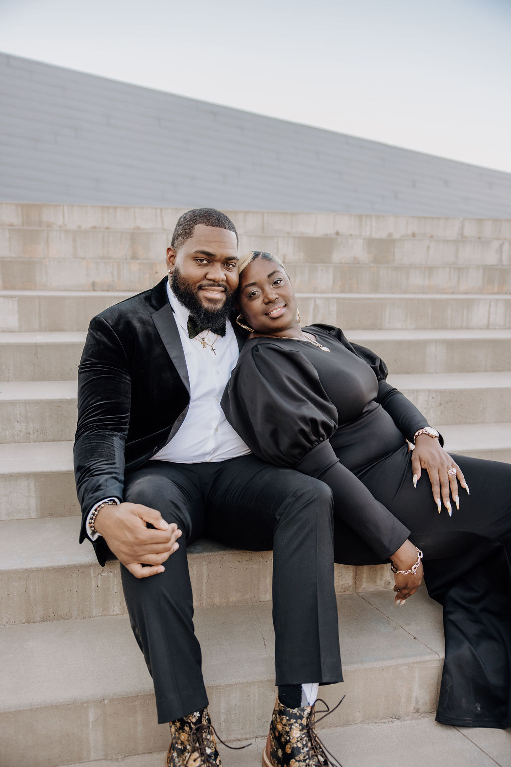 Modern and Elegant Plus Size Power Couple Engagement Session | Pretty Pear Bride