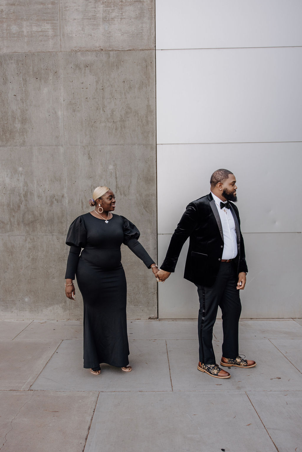 Modern and Elegant Plus Size Power Couple Engagement Session | Pretty Pear Bride