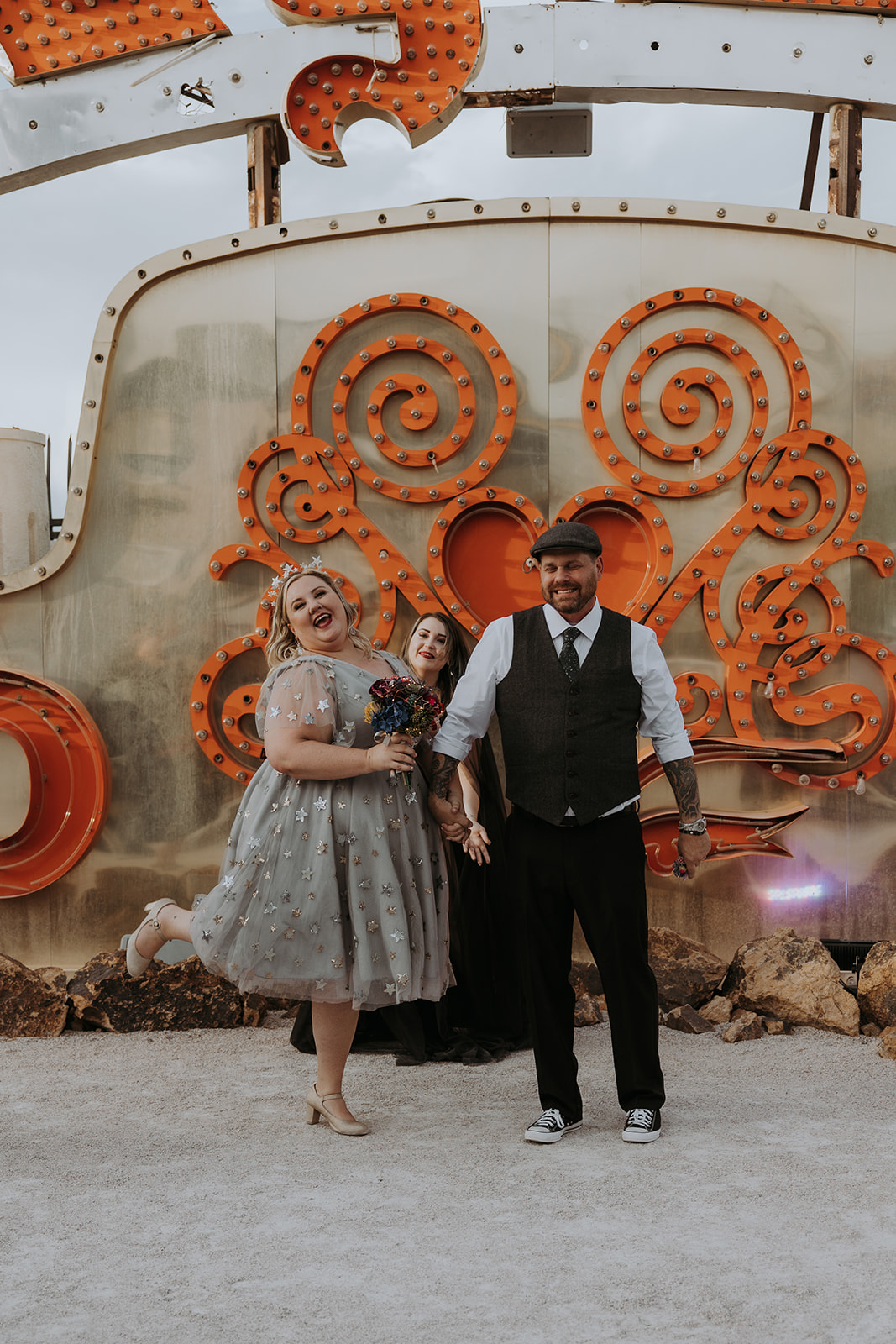 Neon Boneyard Celestial Elopement in Vegas