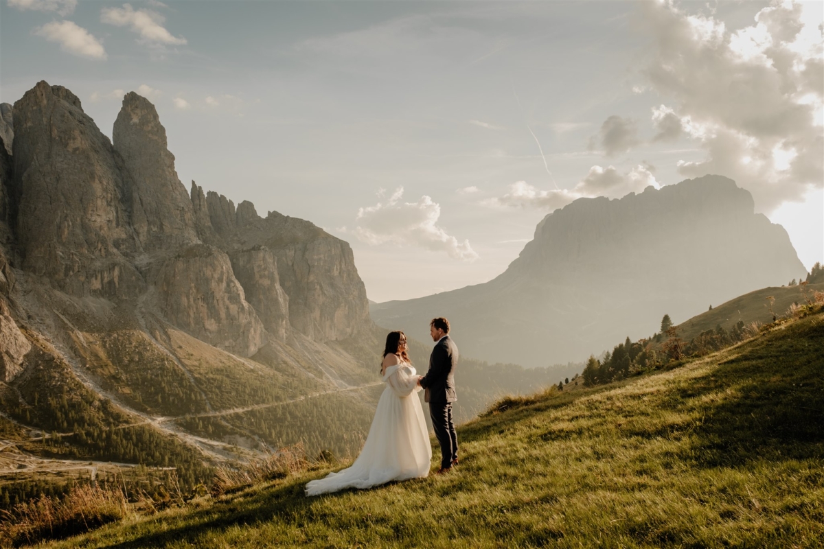 plus size bride, vow renewal, Italian Dolomites