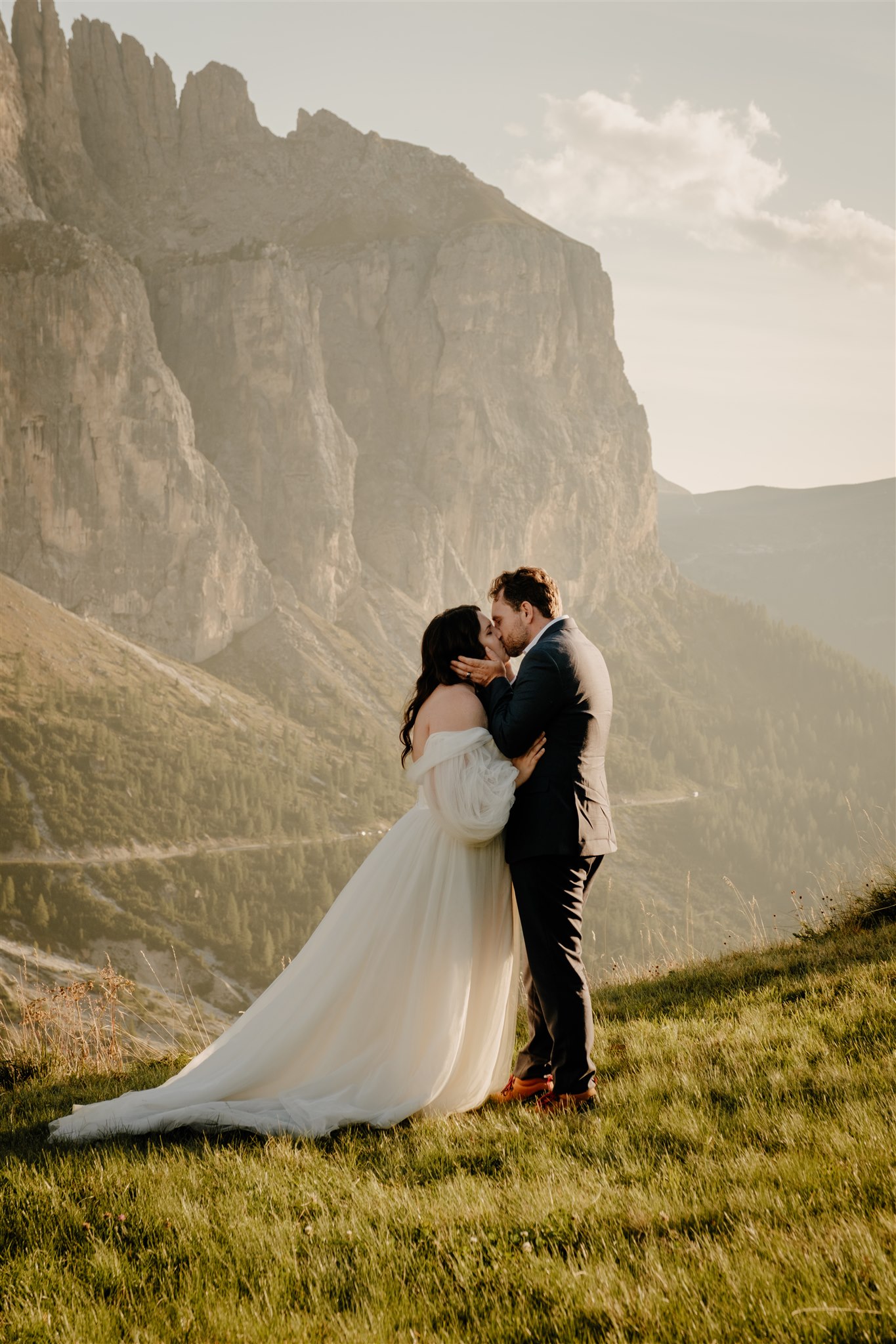 Honeymoon Vow Exchange in the Italian Dolomites