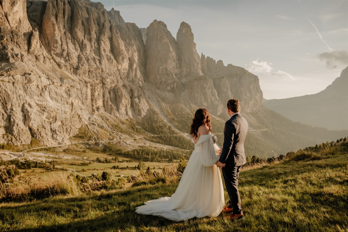 plus size bride, vow renewal, Italian Dolomites