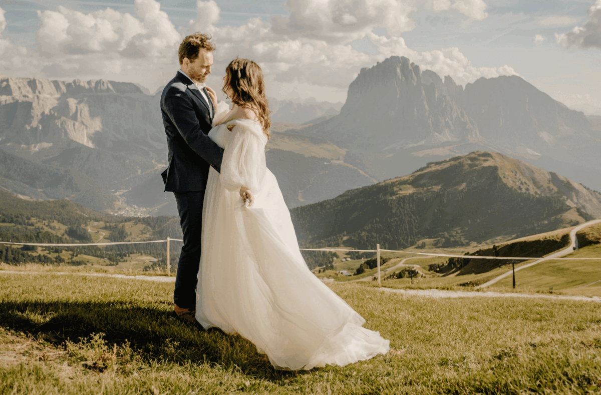 plus size bride, vow renewal, Italian Dolomites