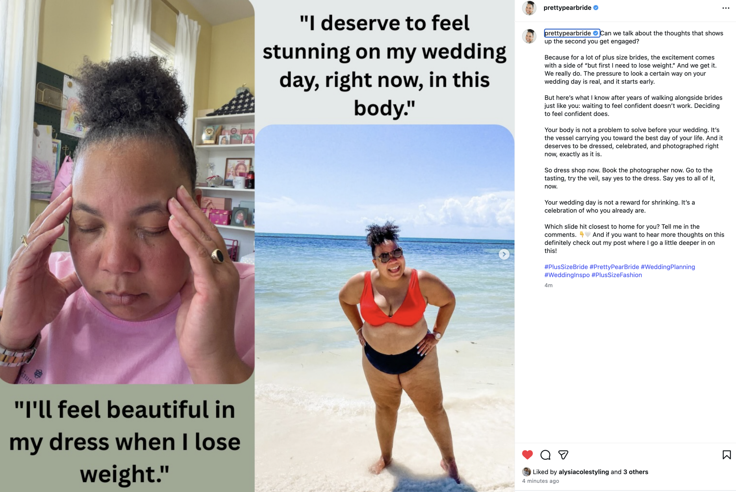 The Thoughts Every Plus Size Bride Has (And the Reframes That Actually Help)