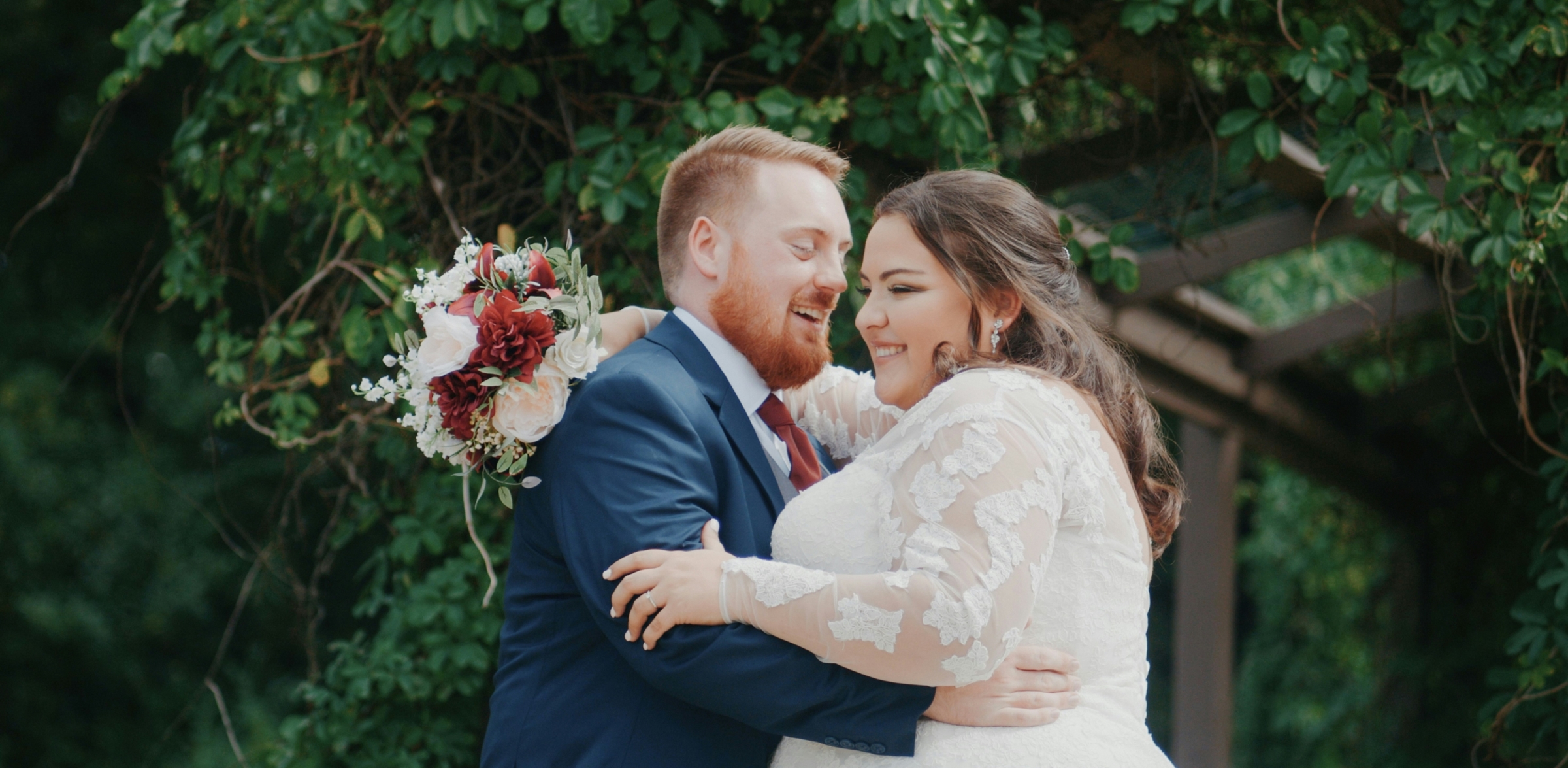 plus size bride and groom
