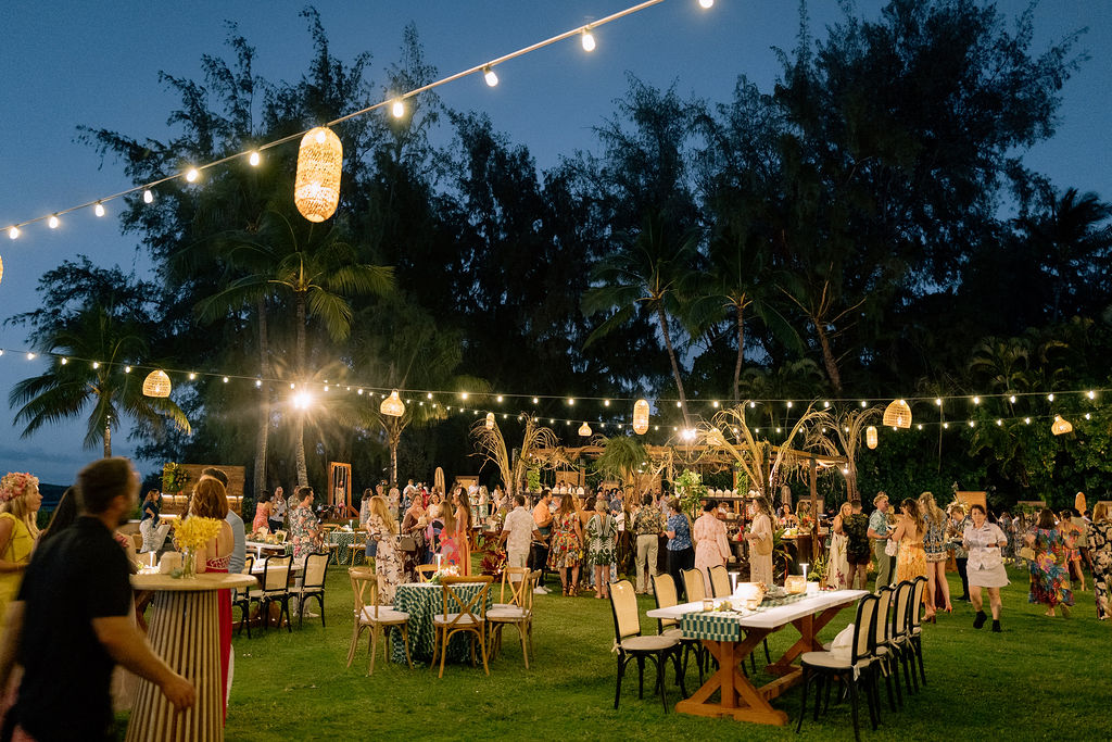 wedding design at a maui welcome part at The Ritz-Carlton Maui, Kapalua